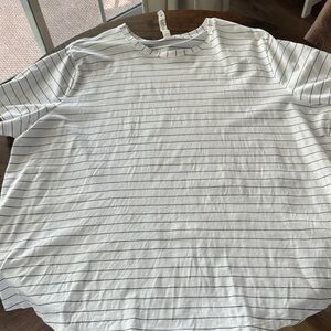 lululemon athletica White and Black Striped Tee